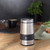 Salter stainless steel electric coffee grinder on wooden kitchen worktop