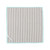 Grey and blue striped cleaning cloth, square shape, shown flat for product detail