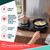 Portable double electric hob cooking eggs and beans with feature highlights