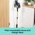 Cordless stick vacuum on wall-mounted charging base