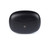 Black wireless earbud case, closed, front view