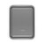Silver non-stick baking tray, top view