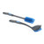 Set of two blue and grey silicone cleaning brushes for home use