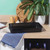 Black rectangular roasting tin on kitchen worktop