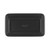 Rectangular black ceramic dish, shown upside down to display base.