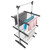 3-tier clothes airer with towels and shirts displayed, shown from above