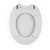 White wooden effect toilet seat lid, top-down view