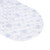 Clear bath mat with blue star design and raised anti-slip texture