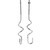 Pair of stainless steel dough hooks for hand mixer