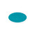 Blue oval plastic dish, shown top-down on white background