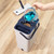 Grey flat mop set with four detachable metal handles, shown disassembled.