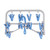 Rectangular drying rack with blue pegs for hanging laundry, shown front view