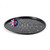 Black perforated pizza tray with Made in the UK badge