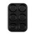 6-cup black non-stick Yorkshire pudding tin, top view