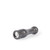 Dark grey pepper mill, wooden finish, side angle