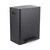 Black rectangular pedal bin with carry handles, shown closed