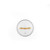 Glass pan lid with gold handle, shown top down on white background