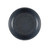Blue speckled ceramic plate, viewed from above