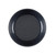 Round dark blue dinner plate, plain design, shown from above