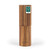 Acacia wood salt or pepper mill with FSC certified label, ribbed top, single item