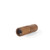 Acacia wood pepper mill, ridged design, shown on its side