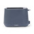 Blue 2-slice toaster with ribbed design, side buttons and lever, Progress brand logo