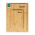 Set of three bamboo chopping boards with handle slots