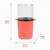 Red popcorn maker with clear lid, 30cm high, 18.4cm long and 15cm wide
