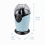 Blue popcorn maker with dimensions: 31cm high, 16cm wide, 17cm deep