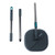 Grey extendable cleaning mop with removable handle parts, shown disassembled.
