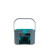 Grey and teal mop bucket with spin mechanism, shown from front