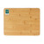 Rectangular bamboo chopping board with FSC certified label in top corner