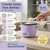 Purple 0.4L rice cooker with measuring cup and rice spoon included