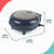 Blue mini grill with dimensions shown: 22.1cm length, 18.3cm width, 9.7cm height