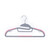 Grey clothes hanger with pink non-slip grips