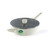 Cream non-stick frying pan with lid, PFAS free label visible on side