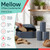 Mellow blue 4-piece countertop storage set with bread bin, tea, coffee and sugar tins