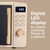 Microwave with digital LED display showing 5:00