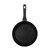Black non-stick frying pan with textured interior, shown from above