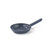 Blue non-stick frying pan with long handle, shown at a slight angle on white background
