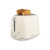 Cream 2-slice toaster with two slices of toast
