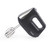 Black electric hand mixer with stainless steel beaters, side profile, Salter branding visible