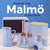 Blue Salter Malmö kitchen appliance set including microwave, toaster, kettle and storage