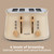 Stone 4-slice toaster with wood-effect controls and 6 browning levels