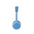 Blue wireless on-ear headphone, front view, single earpiece visible