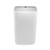 White portable air purifier with control panel, shown from the front