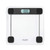 Digital glass bathroom scale with large LCD display, shows 0.00kg, Salter branding