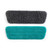 Pack of two mop pads, one grey chenille and one teal microfibre, shown flat