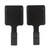 Set of two black square raclette pans with handles