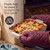 Rectangular cream ceramic dish with baked cheesy pasta, oven safe to 240°C.